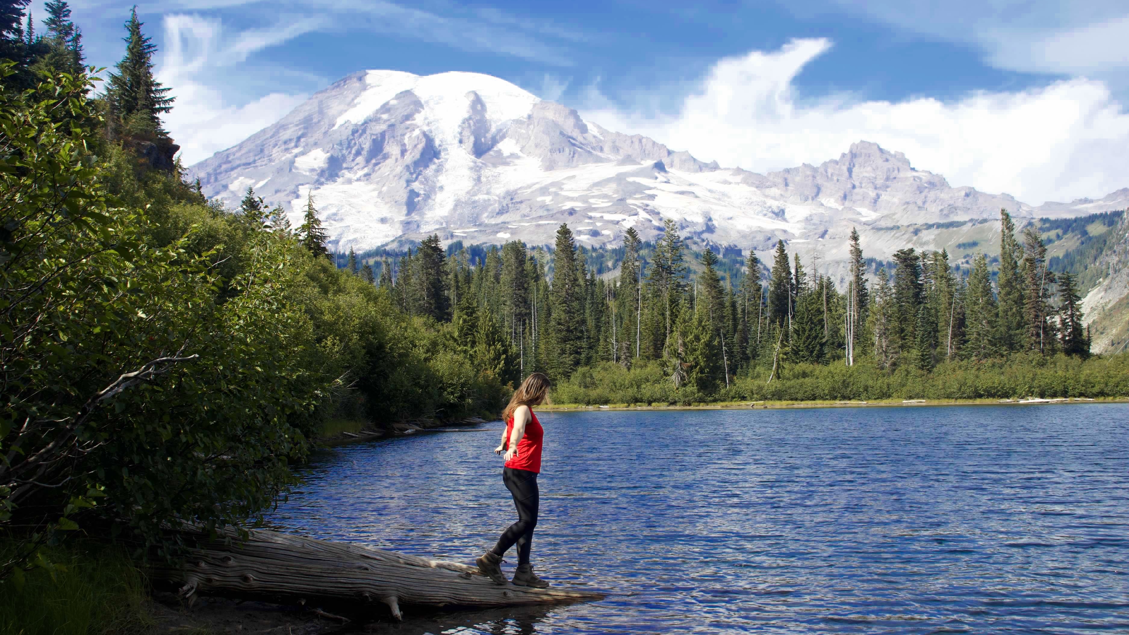 Serene mountain lake in Stevens County, Washington